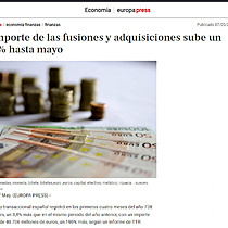 El importe de las fusiones y adquisiciones sube un 190% hasta mayo